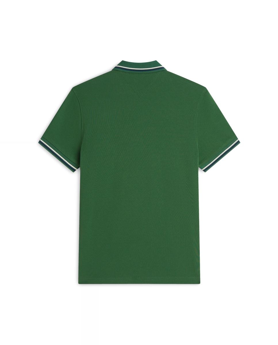 Polo de caballero de manga corta liso - Tommy Hilfiger - Verde oscuro Verde oscuro-5