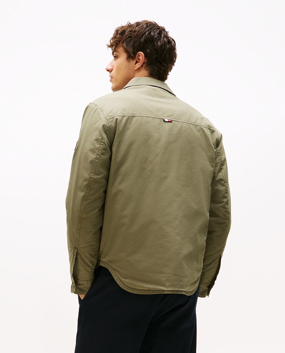 Sobrecamisa Lisa e Acolchoada Verde-militar-2