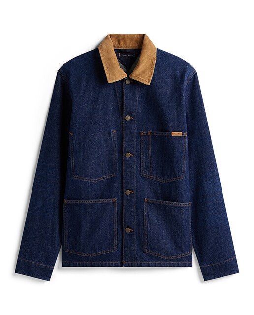 Imagem 0 de Blusão de Ganga com Gola de Bombazina