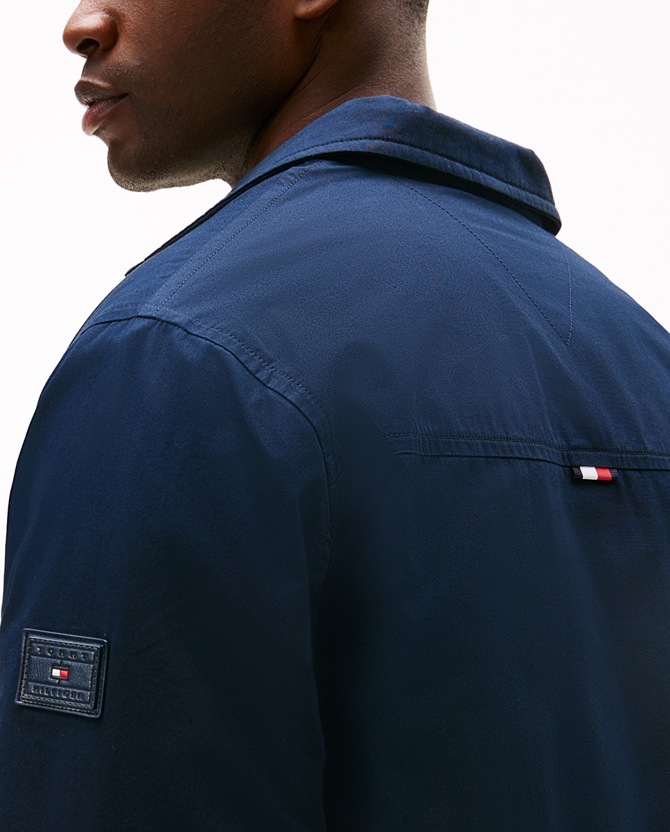 Sobrecamisa Lisa e Acolchoada Azul-marinho-3