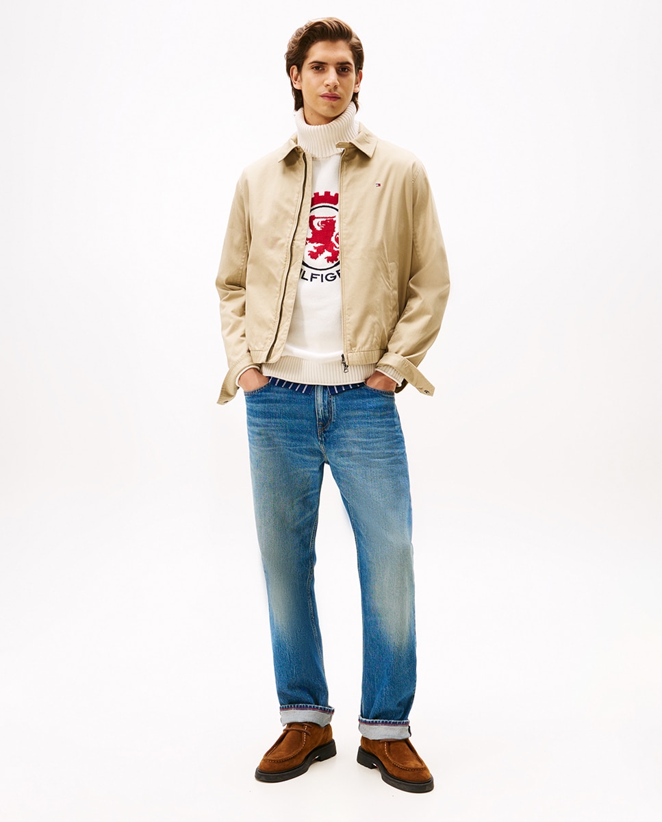 Blusão de Algodão Tipo Ivy Bege-5