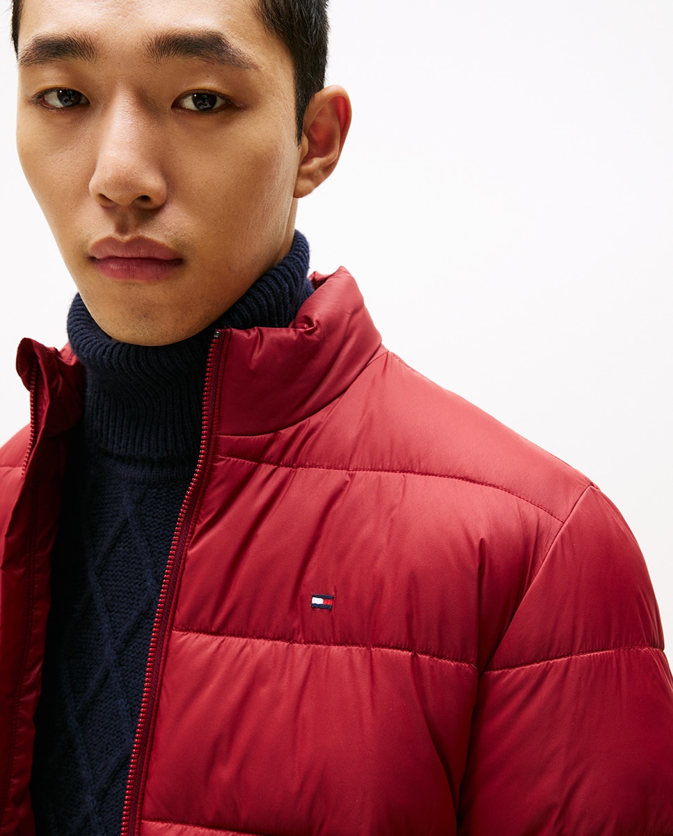 Blusão Acolchoado de Espessura Média Vermelho-3