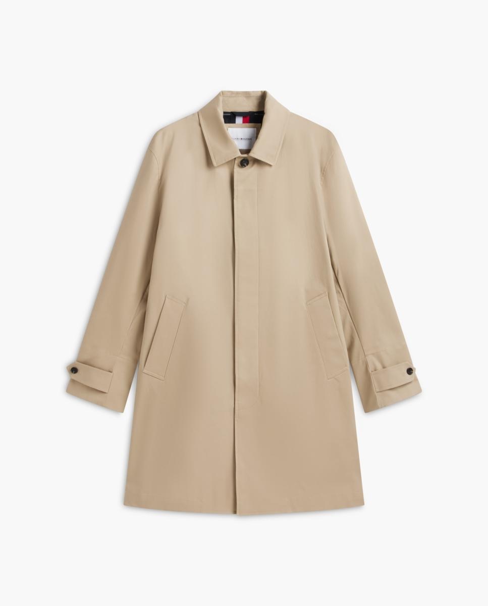 Gabardine com Fecho de Correr e Botões Bege-5