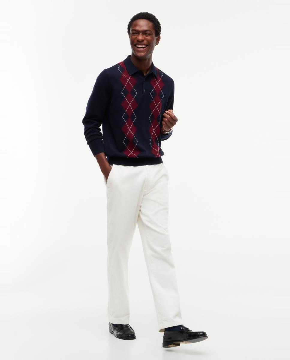 Pantalón tipo chino de caballero fit Dover de pana - Tommy Hilfiger - Blanco Blanco-1