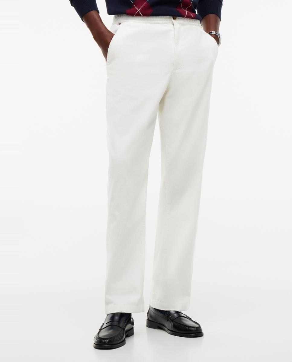 Pantalón tipo chino de caballero fit Dover de pana - Tommy Hilfiger - Blanco Blanco-2