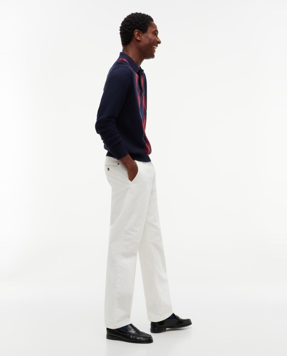 Pantalón tipo chino de caballero fit Dover de pana - Tommy Hilfiger - Blanco Blanco-5