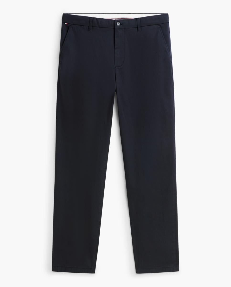 Calças Chino Denton Fit com Estrutura Estampada Azul-marinho-5