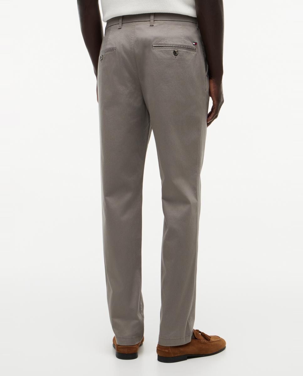 Calças Chino Denton Fit com Estrutura Estampada Cinzento-3