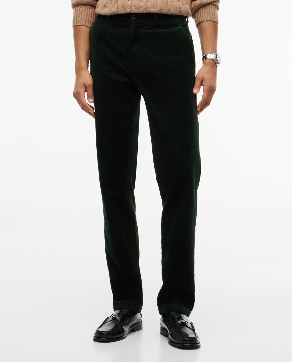 Pantalón tipo chino de caballero de pana fit Denton - Tommy Hilfiger - Verde Verde-2