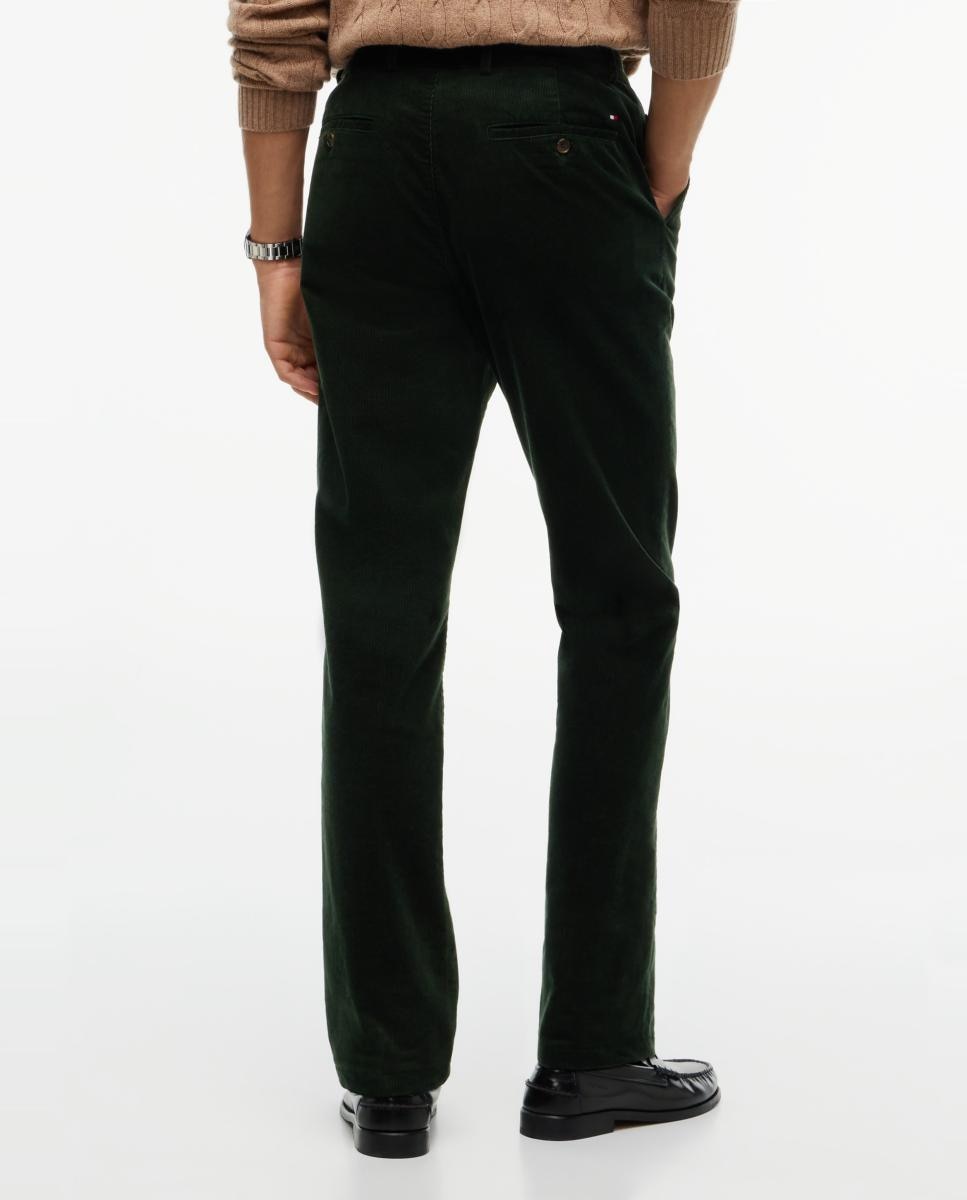 Pantalón tipo chino de caballero de pana fit Denton - Tommy Hilfiger - Verde Verde-3