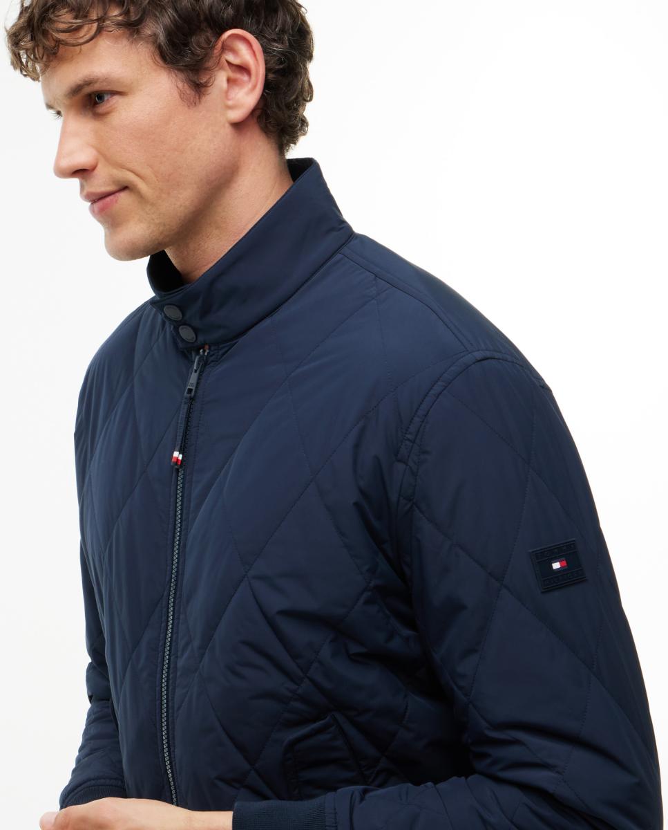 Cazadora de caballero Harrington acolchada - Tommy Hilfiger - Azul marino Azul marino-3