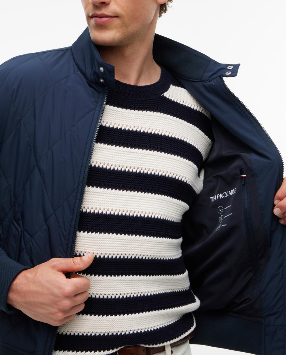 Cazadora de caballero Harrington acolchada - Tommy Hilfiger - Azul marino Azul marino-4