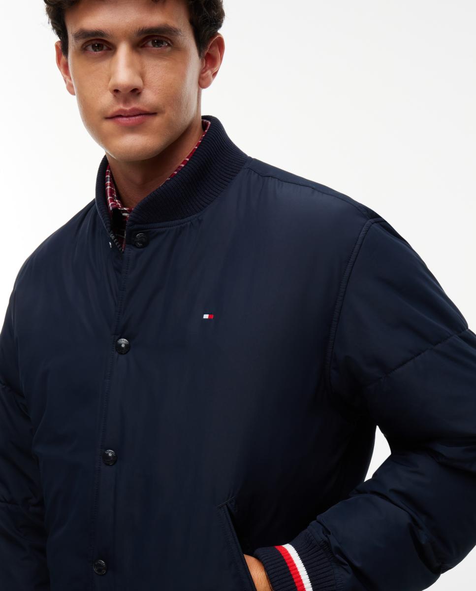 Blusão Tipo Bomber Acolchoado Azul-marinho-3