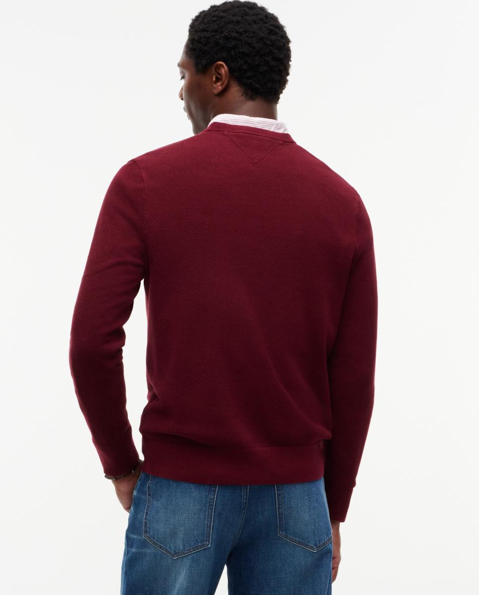 Jersey de hombre de estructura - Tommy Hilfiger - Burdeos Burdeos-2