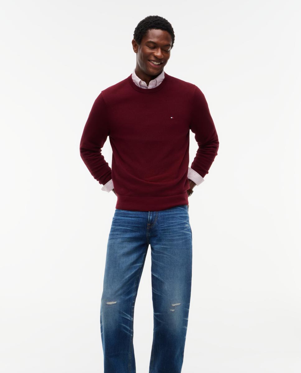 Jersey de hombre de estructura - Tommy Hilfiger - Burdeos Burdeos-6
