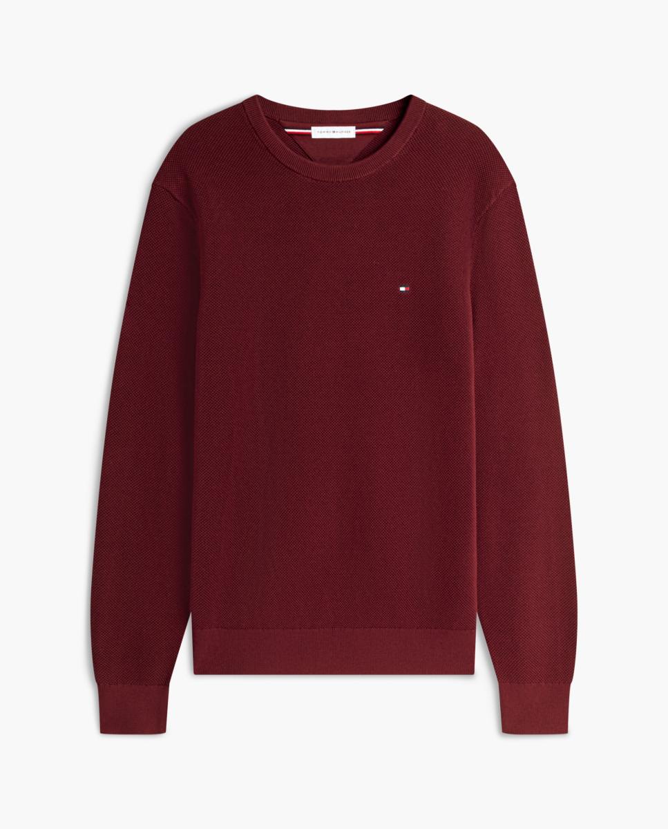 Jersey de hombre de estructura - Tommy Hilfiger - Burdeos Burdeos-5