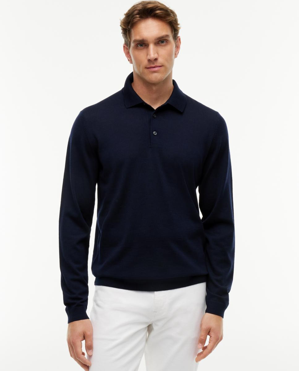 Jersey de caballero tipo polo liso - Tommy Hilfiger - Azul marino Azul marino-1