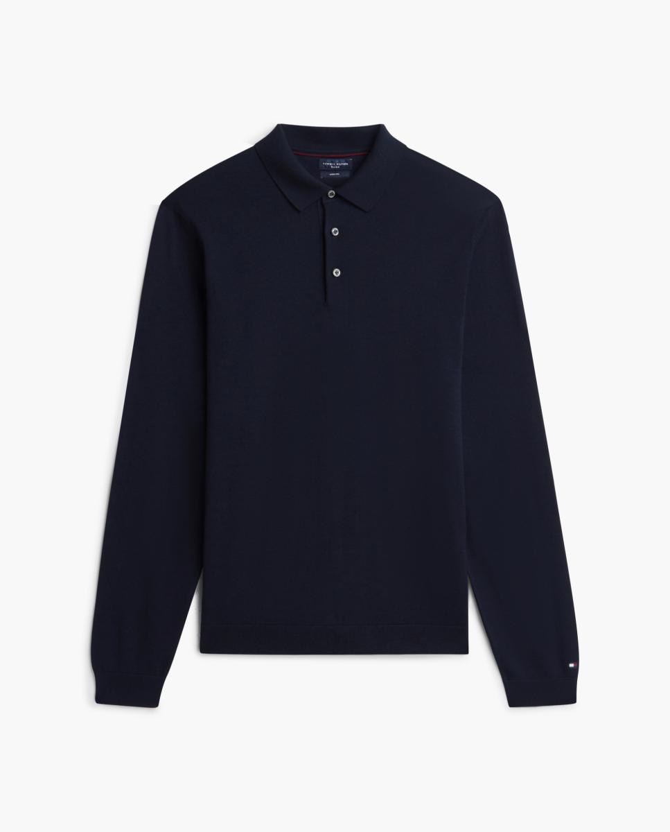 Jersey de caballero tipo polo liso - Tommy Hilfiger - Azul marino Azul marino-4