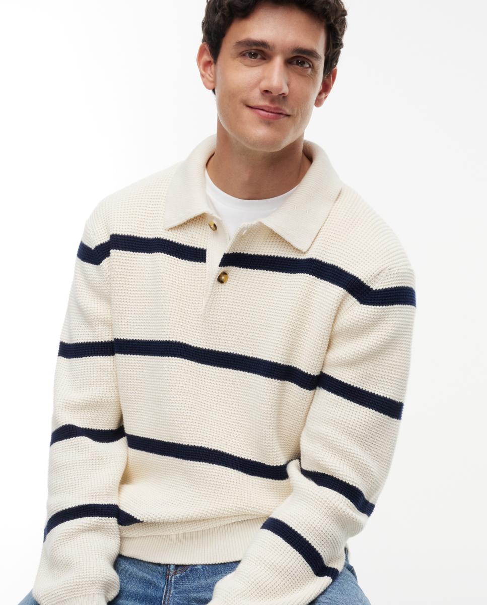 Camisola de Malha Tipo Polo Estampado Multicolor-3