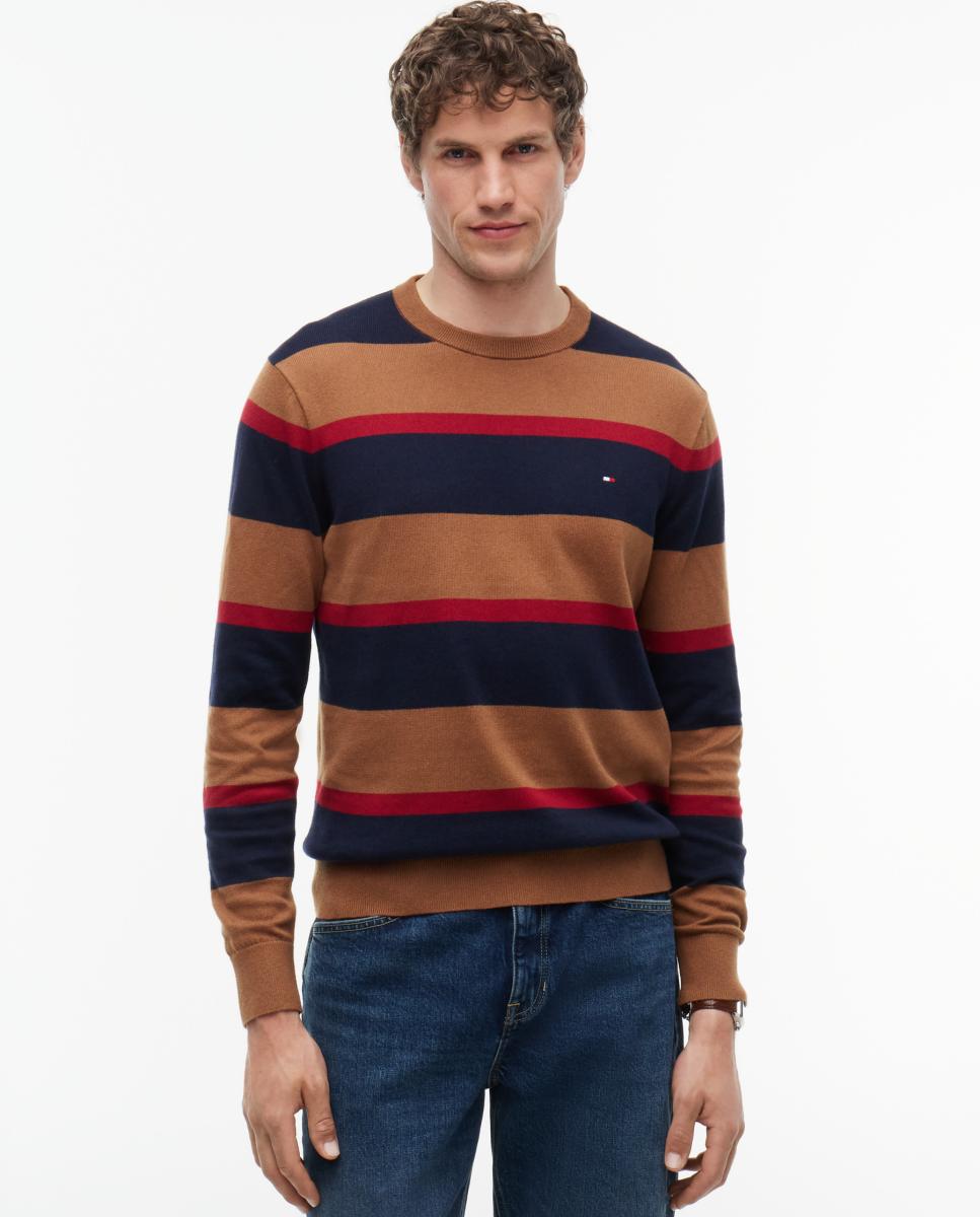 Jersey de caballero con cuello redondo estampado - Tommy Hilfiger - Multicolor Multicolor-1