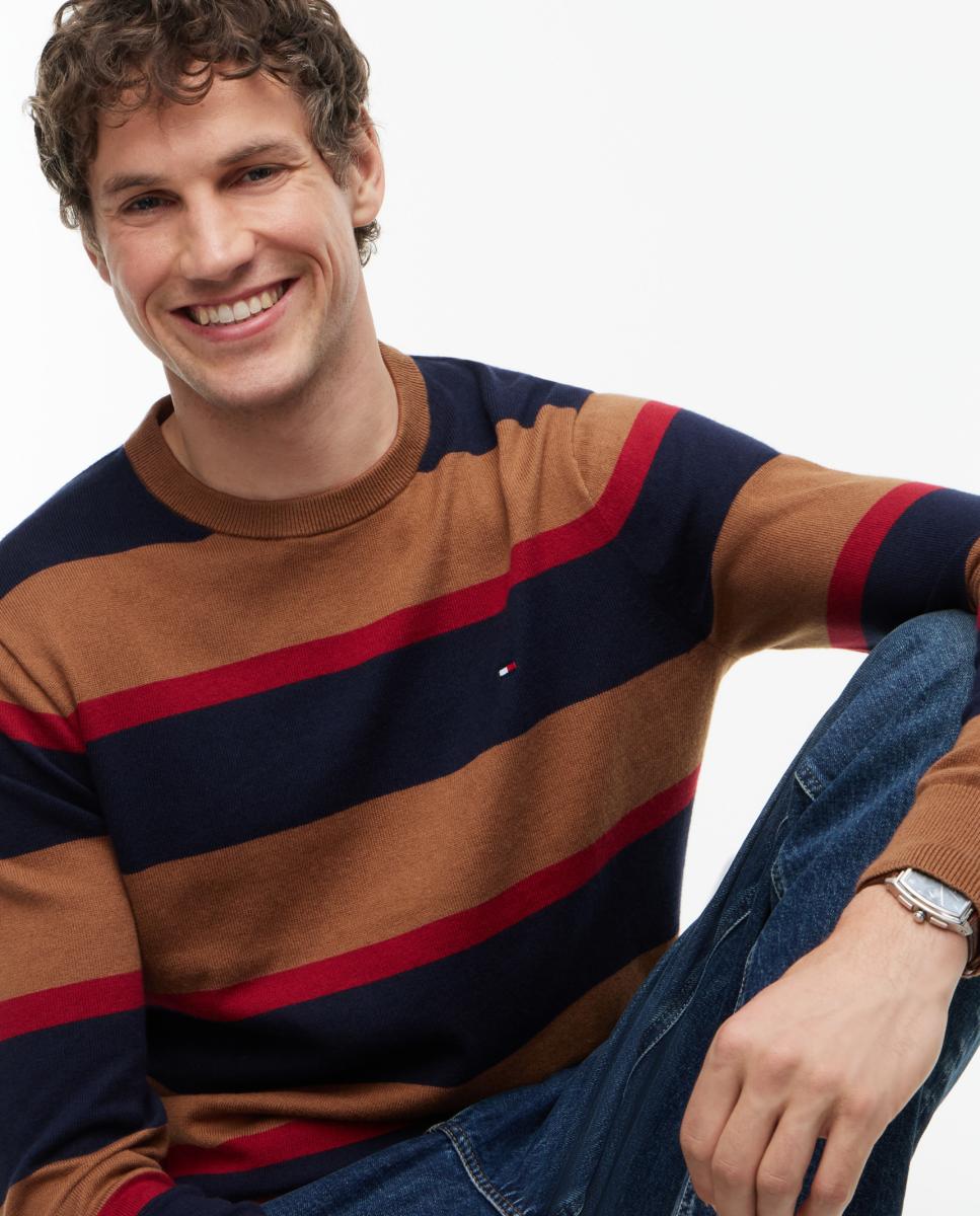 Jersey de caballero con cuello redondo estampado - Tommy Hilfiger - Multicolor Multicolor-3