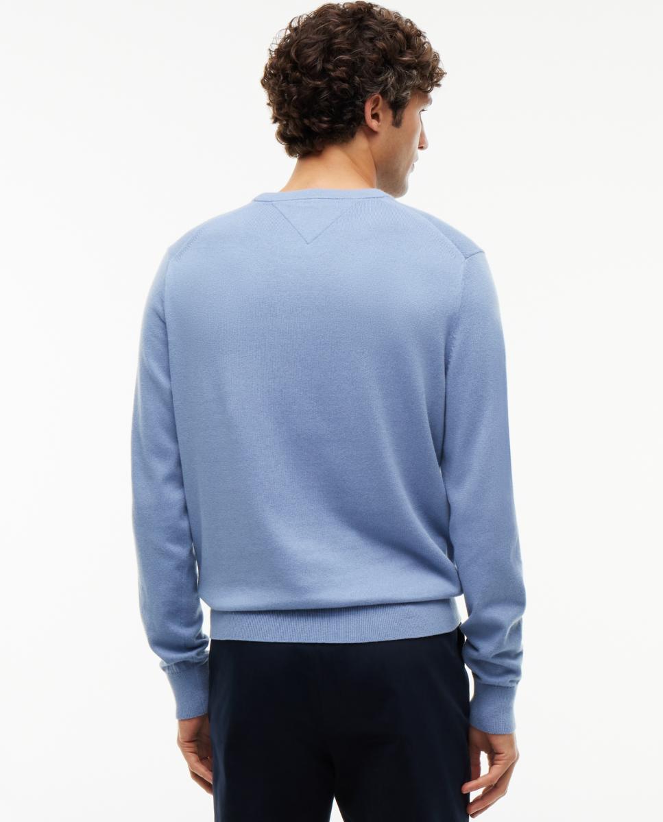 Jersey de caballero con cuello redondo estampado - Tommy Hilfiger - Azul Azul-2