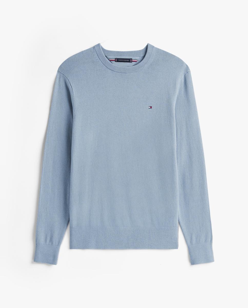Jersey de caballero con cuello redondo estampado - Tommy Hilfiger - Azul Azul-4