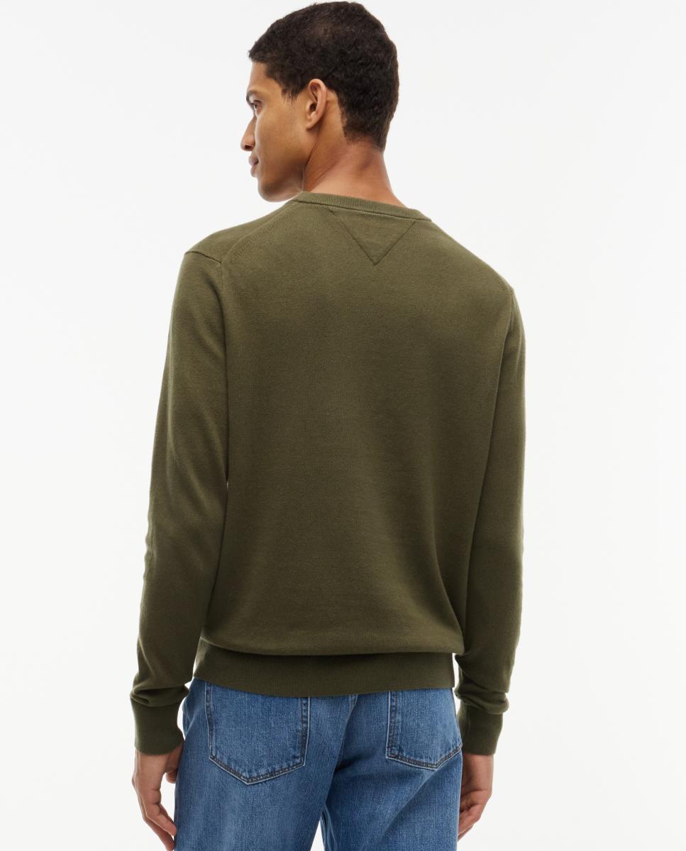Jersey de caballero con cuello redondo estampado - Tommy Hilfiger - Verde Verde-2