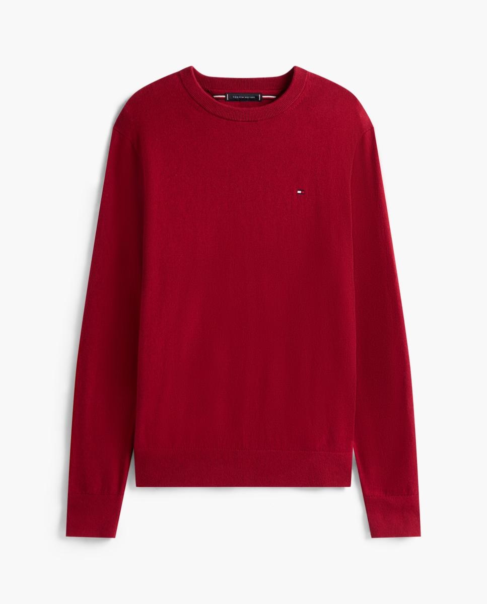 Jersey de caballero con cuello redondo estampado - Tommy Hilfiger - Rojo Rojo-4