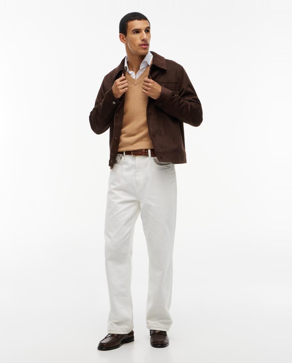 Jersey de caballero con cuello pico liso - Tommy Hilfiger - Beige Beige-6