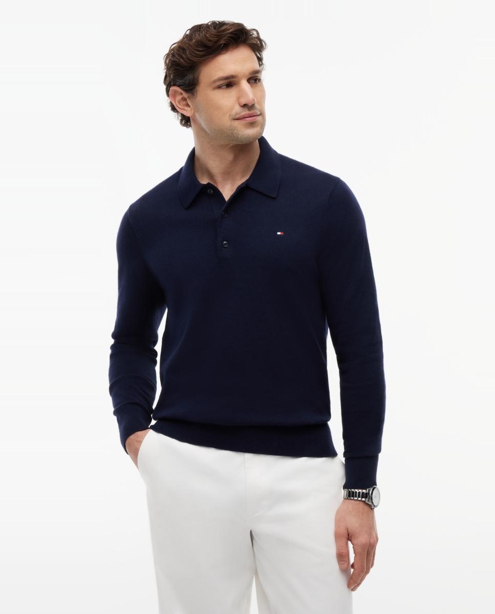 Imagem 0 de Camisola de Malha Tipo Polo Liso