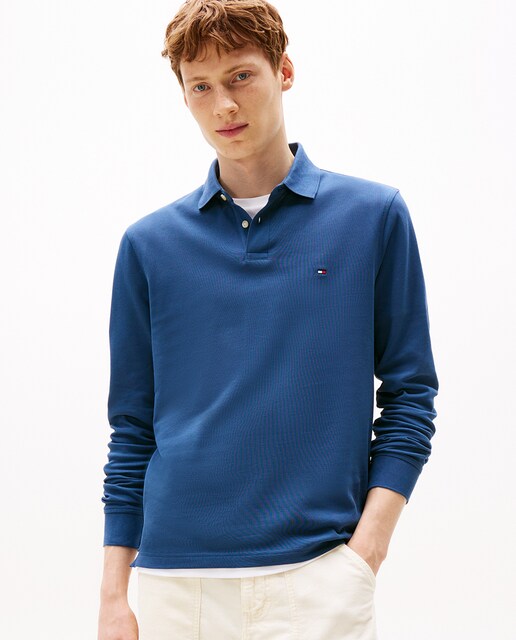 Imagen 0 de Polo de manga larga con fit regular de hombre