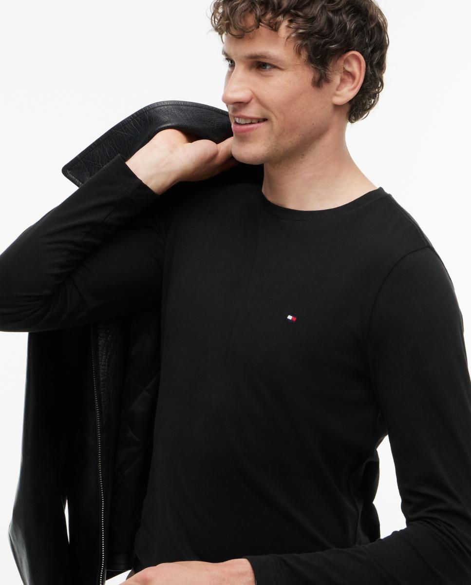 Camiseta de hombre de manga larga - Tommy Hilfiger - Negro Negro-3