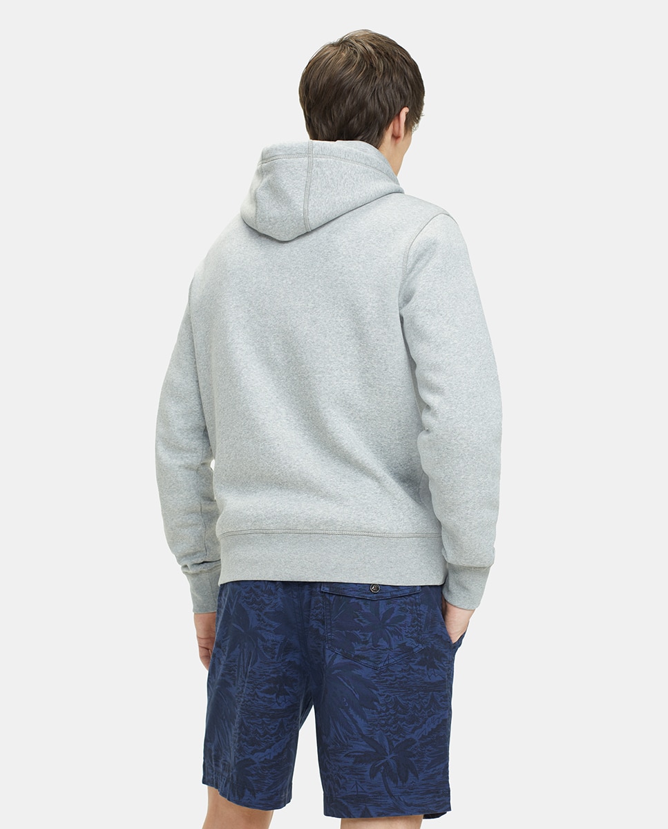 Sweatshirt cinzenta de homem com capuz Cinzento-claro-2