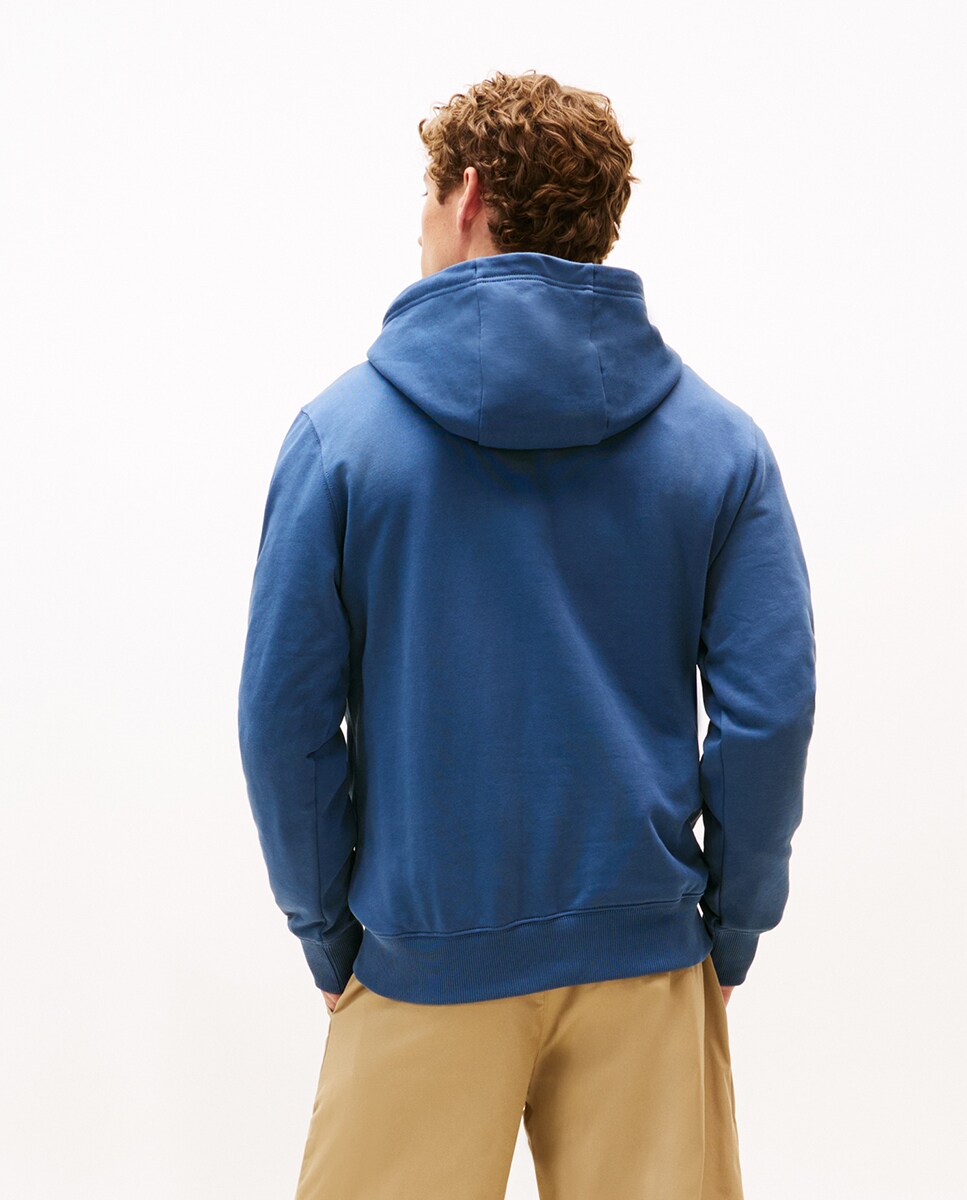 Sweatshirt Essential com Capuz Azul-índigo-2