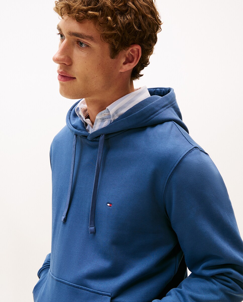 Sweatshirt Essential com Capuz Azul-índigo-3