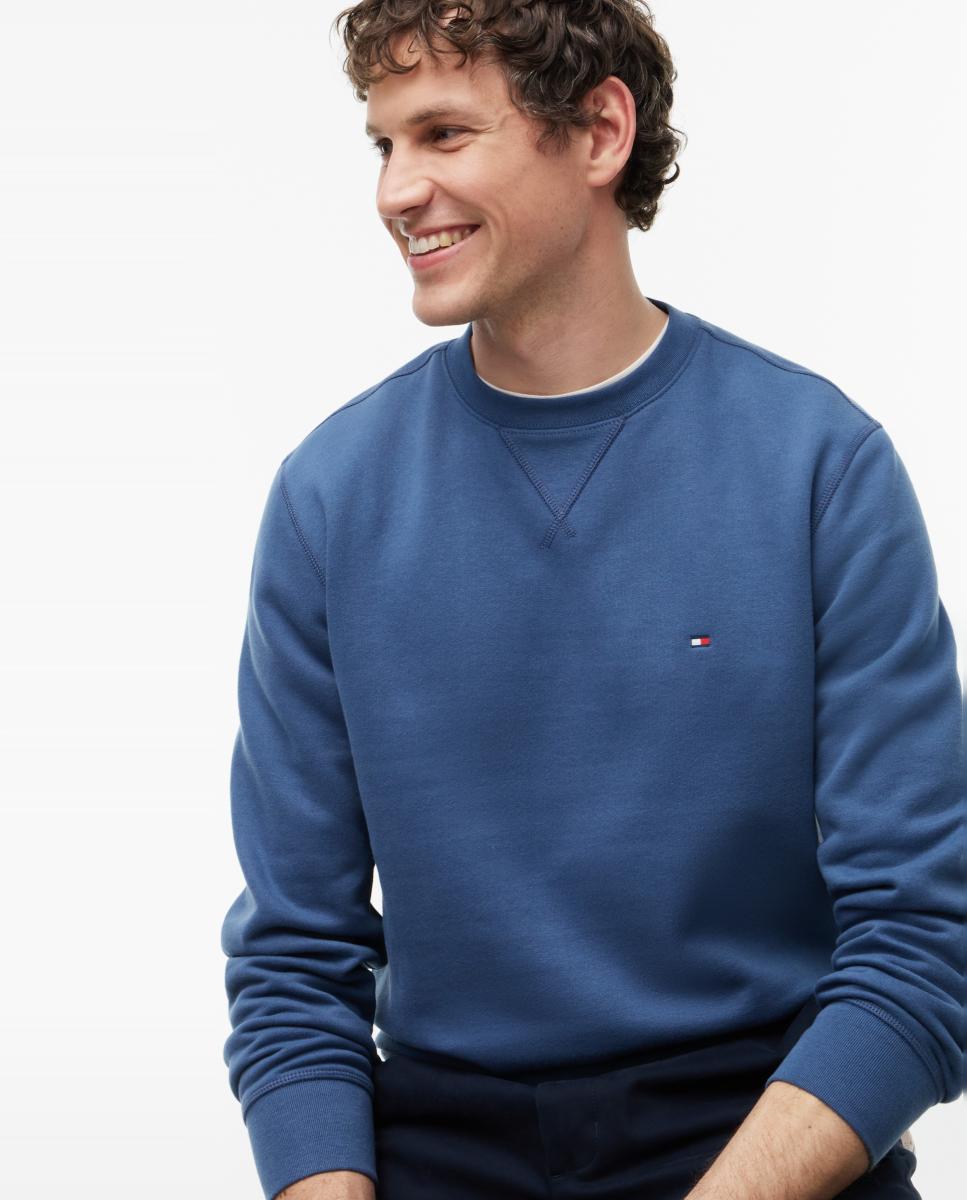 Sweatshirt Lisa com Gola Redonda Azul-índigo-3