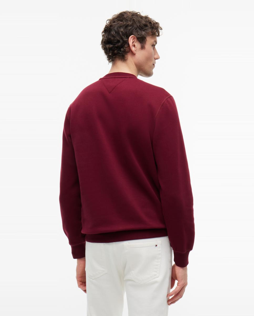 Sudadera de caballero con cuello redondo lisa - Tommy Hilfiger - Burdeos Burdeos-2