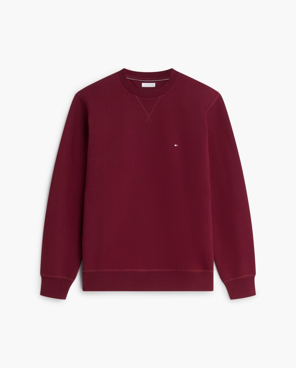 Sudadera de caballero con cuello redondo lisa - Tommy Hilfiger - Burdeos Burdeos-4