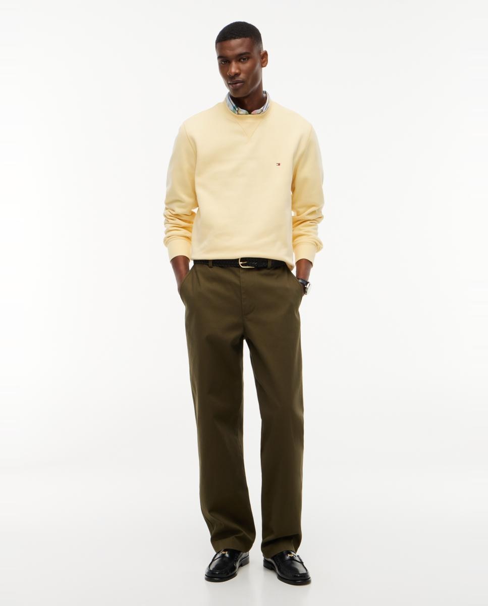 Sweatshirt Lisa com Gola Redonda Amarelo-5