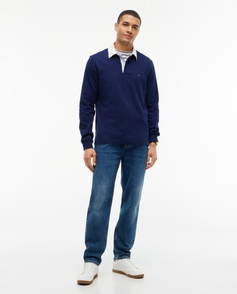 Sudadera de caballero tipo polo rugby liso - Tommy Hilfiger - Azul marino Azul marino-5