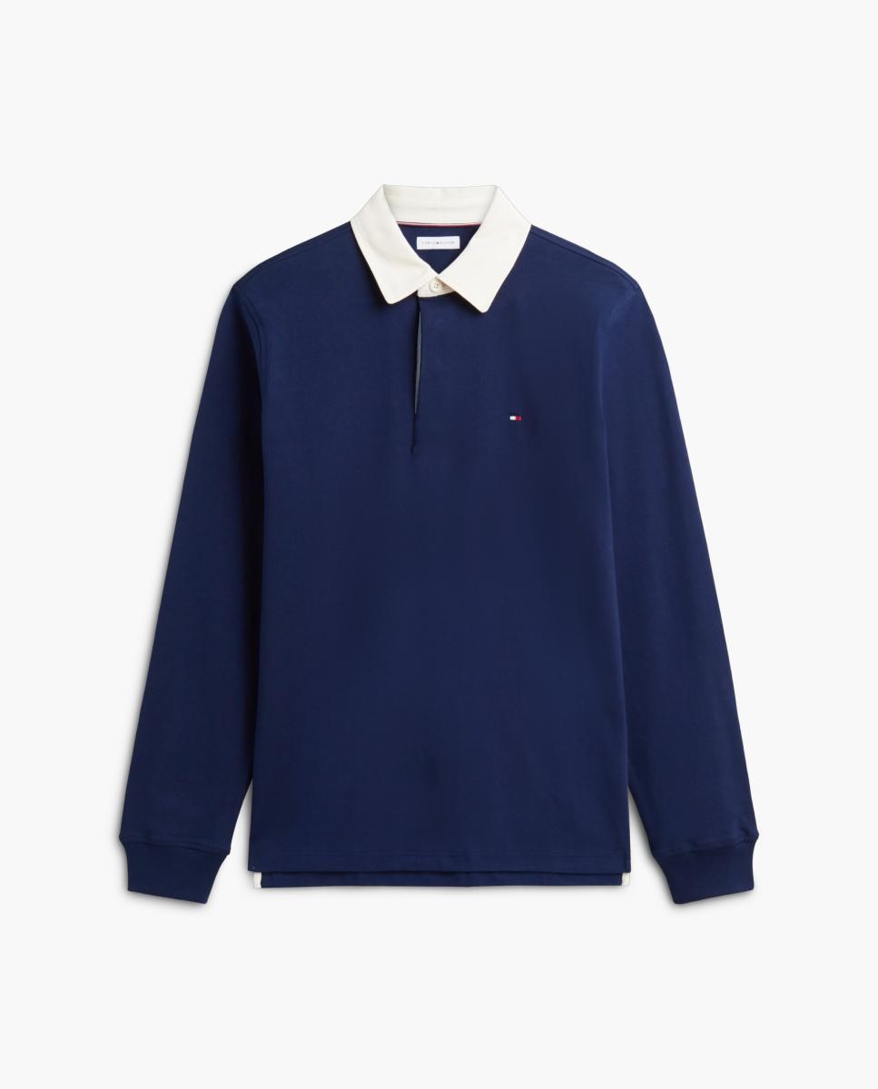 Sudadera de caballero tipo polo rugby liso - Tommy Hilfiger - Azul marino Azul marino-4