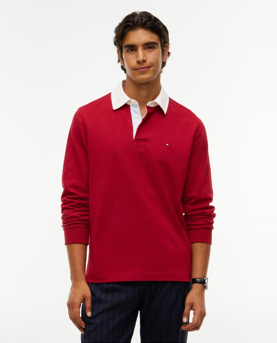 Imagem 0 de Sweatshirt Tipo Polo de Rugby Liso