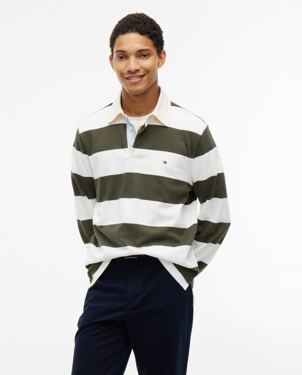 Imagem 0 de Sweatshirt Tipo Polo de Rugby com Estampado