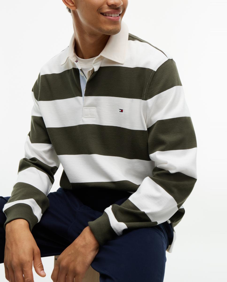 Sweatshirt Tipo Polo de Rugby com Estampado Multicolor-3
