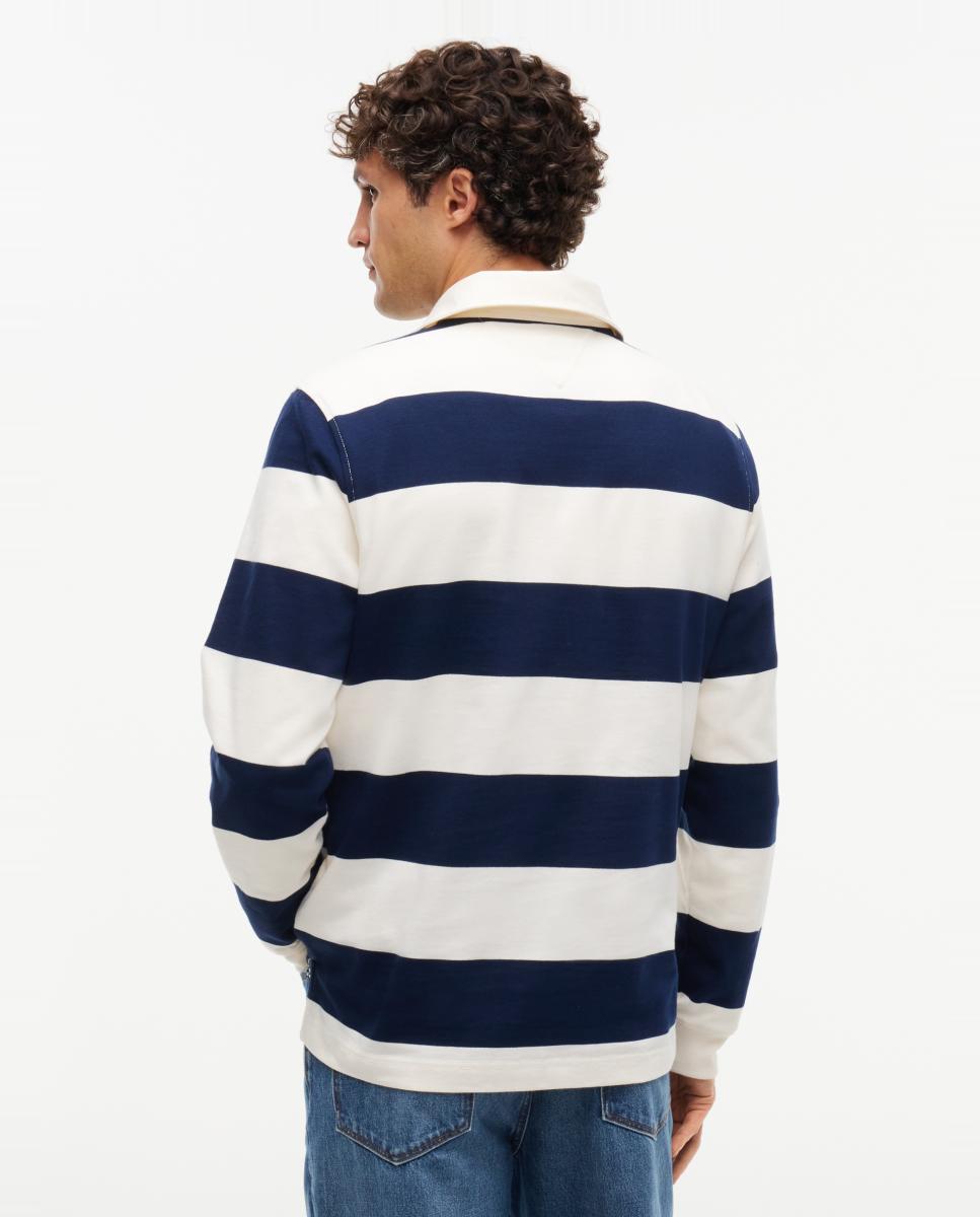 Sweatshirt Tipo Polo de Rugby com Estampado Multicolor-2