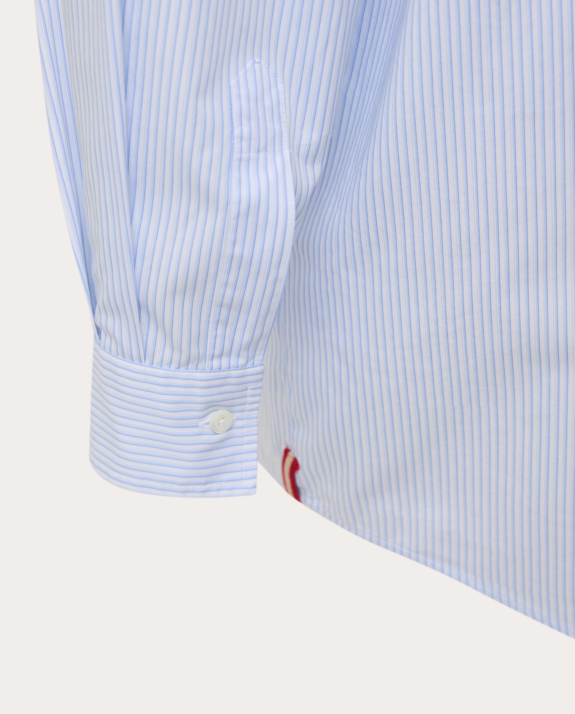Camisa Camela de Algodão Azul-4
