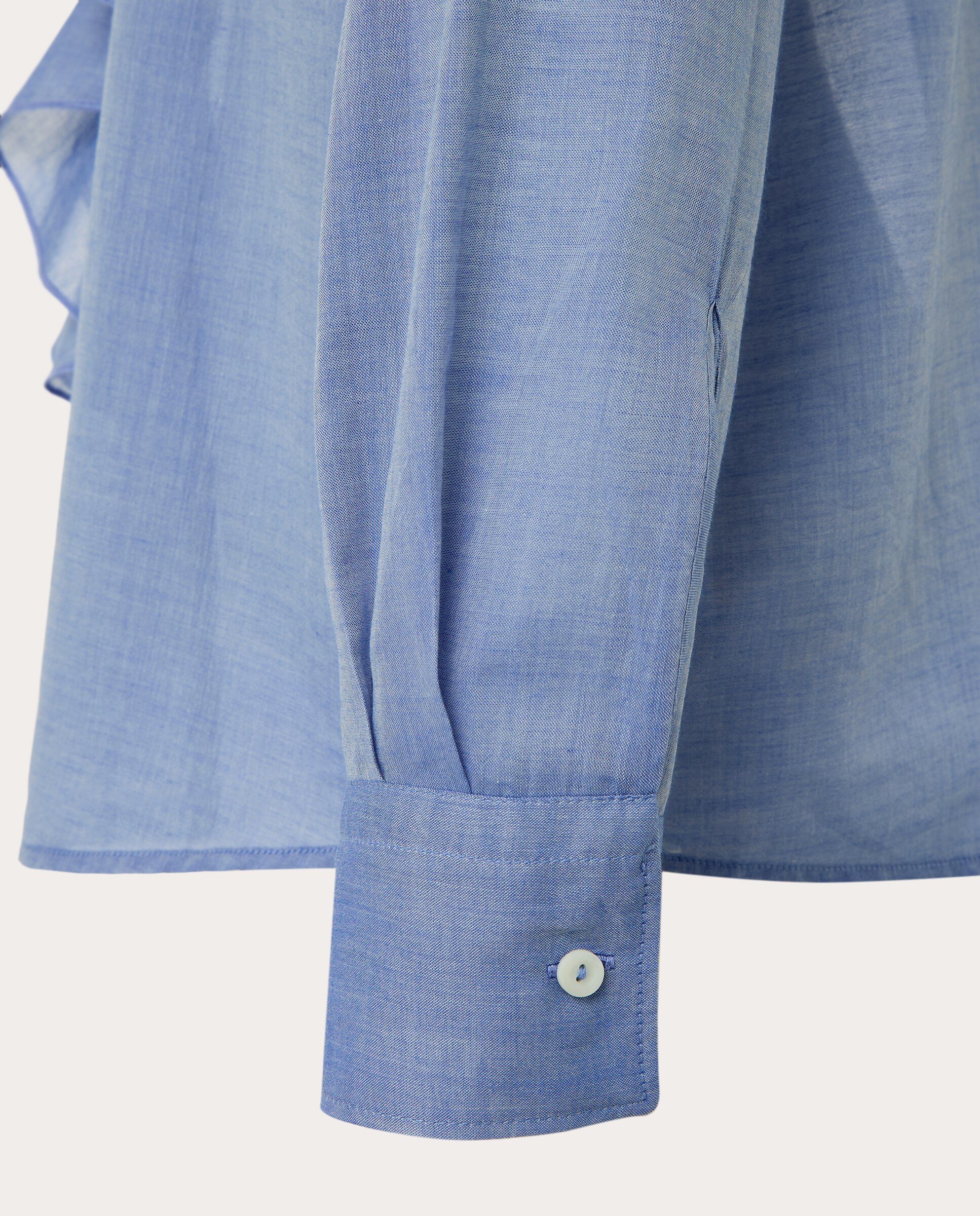 Camisa de algodão Azul-5