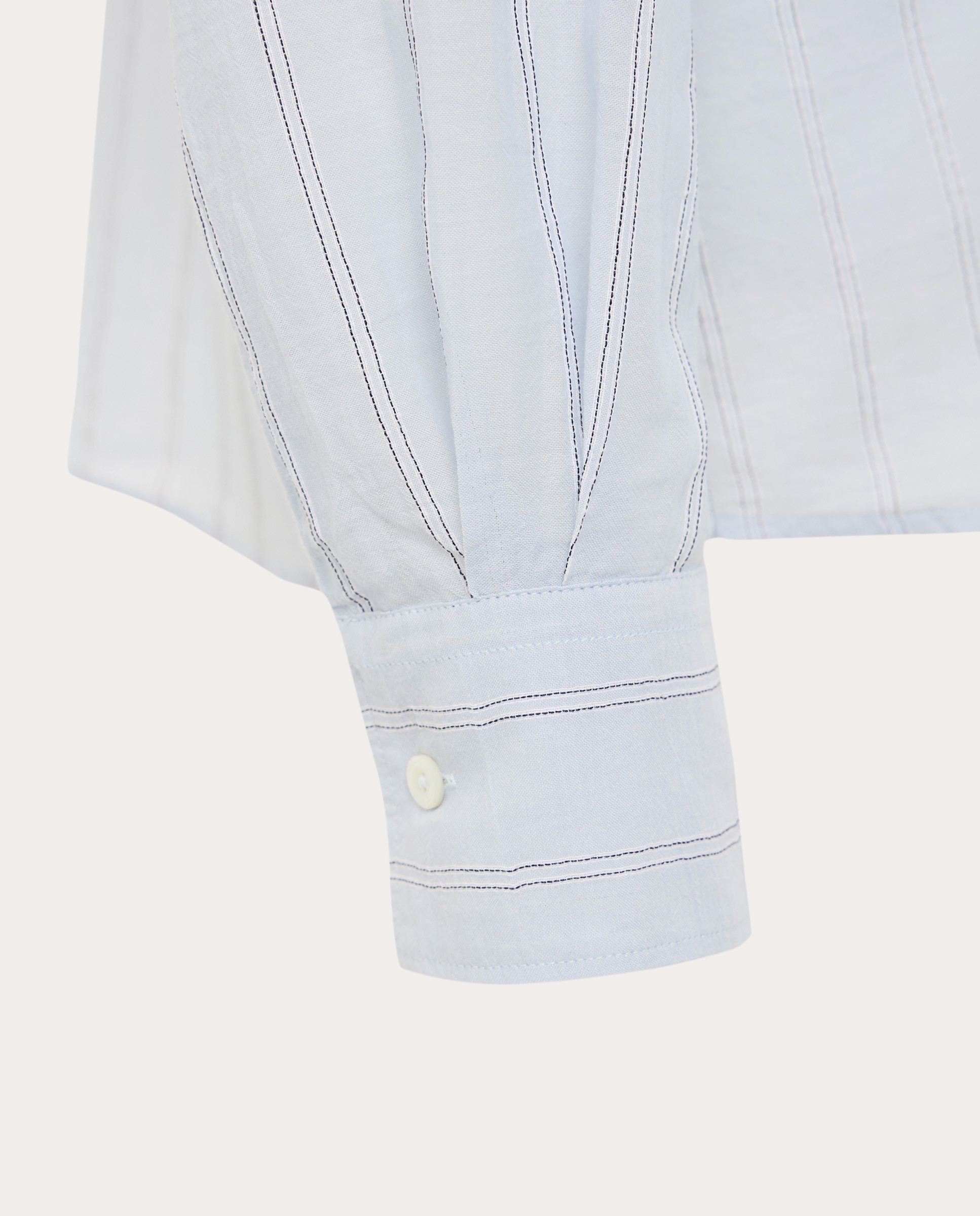 Camisa de algodão Azul-claro-4