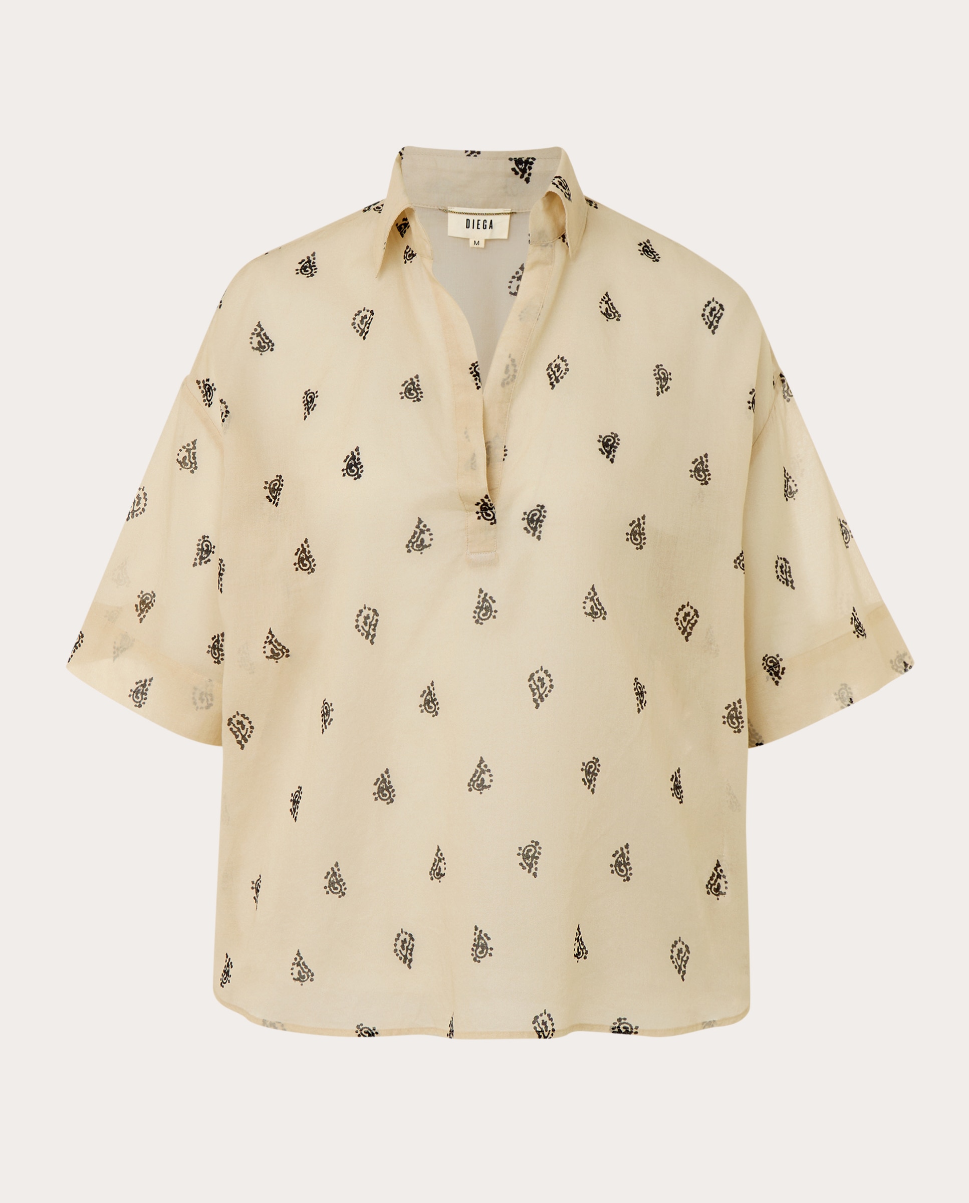 Blusa de algodão Bege-1